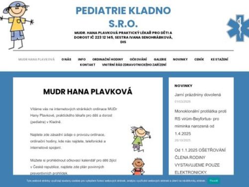 Praktický lékař pro děti a dorost - Poliklinika Kladno (ul. Unhošťská) - MUDr. Hana Plavková