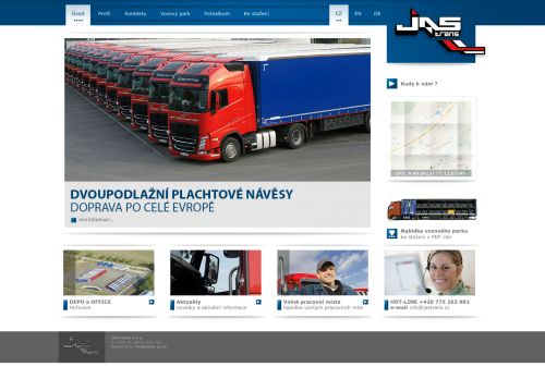 JAS trans s.r.o. nabízí práci na pozici ŘIDIČ/KA VNITROSTÁTNÍ PŘEPRAVY v obci Hořovice