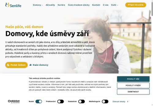 Webové stránky Senlife ČR s.r.o., Tmaň