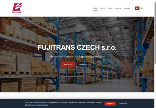 Webové stránky FUJITRANS CZECH s.r.o., Plzeň