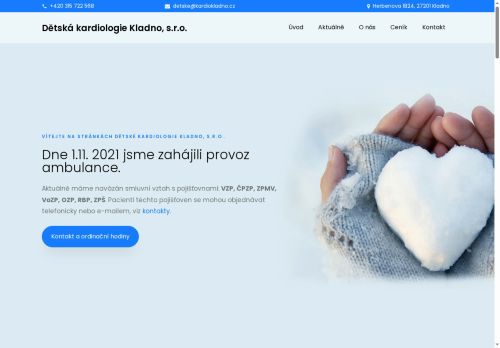 Zobrazit webové stránky Dětská kardiologie Kladno - MUDr. Zuzana Dupačová
