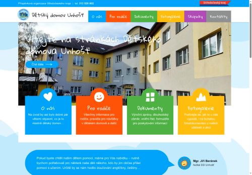 Webové stránky Dětský domov, Unhošť, Berounská 1292, Unhošť