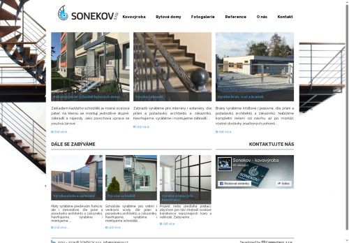 Webové stránky SONEKOV s.r.o., Kladno