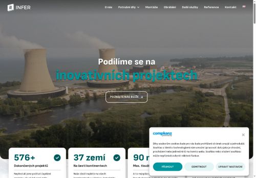 Webové stránky Infer s.r.o., Holýšov