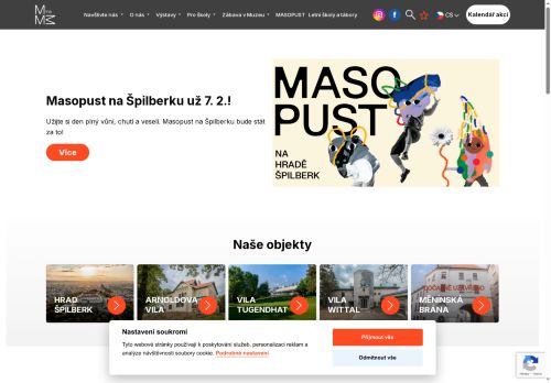 Webové stránky Muzeum města Brna, příspěvková organizace, Brno