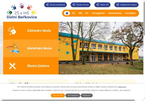 Webové stránky Základní škola Dolní Beřkovice, okres Mělník, Dolní Beřkovice