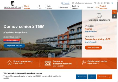 Domov seniorů TGM, příspěvková organizace nabízí práci na pozici Vedoucí stravovacího úseku m/ž v obci Beroun