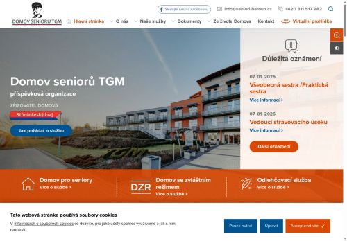 Domov seniorů TGM, příspěvková organizace nabízí práci na pozici Nutriční specialista m/ž v obci Beroun