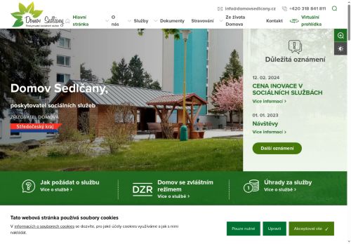 Zobrazit webové stránky Domov Sedlčany, poskytovatel sociálních služeb