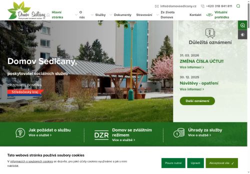 Zobrazit webové stránky Domov Sedlčany, poskytovatel sociálních služeb
