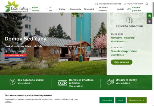 Zobrazit webové stránky Domov Sedlčany, poskytovatel sociálních služeb