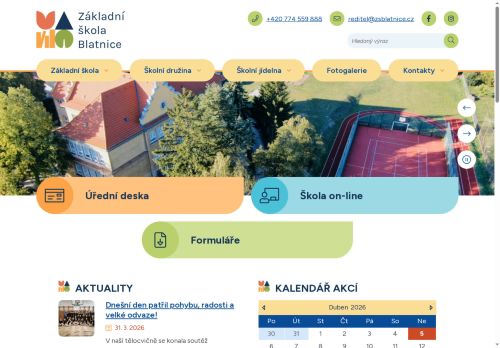 Základní škola Blatnice, okres Plzeň-sever, příspěvková organizace nabízí práci na pozici Učitel matematiky 2. stupeň v obci Blatnice