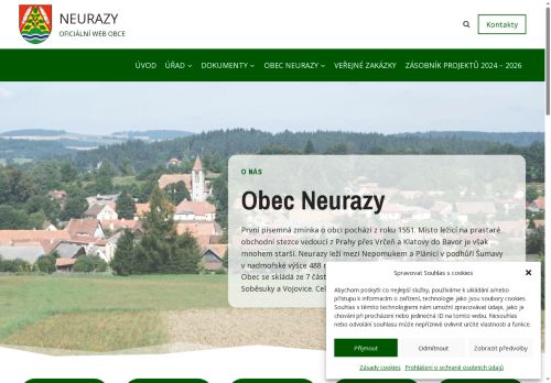 Webové stránky Obec Neurazy, Neurazy