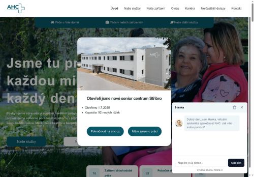 Webové stránky AHC Senior centrum Pečičky, o.p.s., Pečice