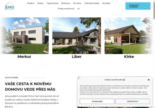 Webové stránky Rakoprojekt s.r.o., Rakovník