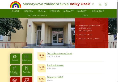 Masarykova základní škola Velký Osek, okres Kolín nabízí práci na pozici Učitel/ka 1. stupně v obci Velký Osek