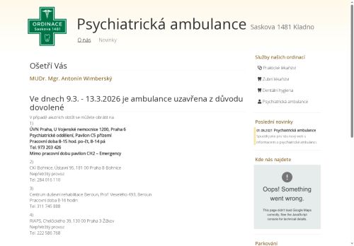 Zobrazit webové stránky Psychiatrická ambulance - Ordinace Saskova - MUDr. Mgr. Antonín Wimberský