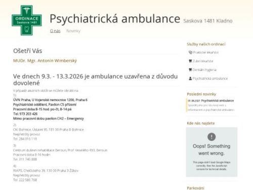 Psychiatrická ambulance - Ordinace Saskova - MUDr. Mgr. Antonín Wimberský