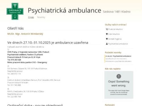 Psychiatrická ambulance - Ordinace Saskova - MUDr. Mgr. Antonín Wimberský