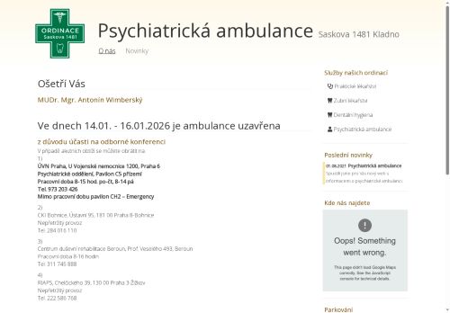Zobrazit webové stránky Psychiatrická ambulance - Ordinace Saskova - MUDr. Mgr. Antonín Wimberský