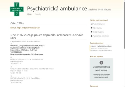 Zobrazit webové stránky Psychiatrická ambulance - Ordinace Saskova - MUDr. Mgr. Antonín Wimberský