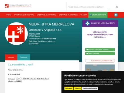 Praktický lékař pro dospělé - MUDr. Jitka Merrelová