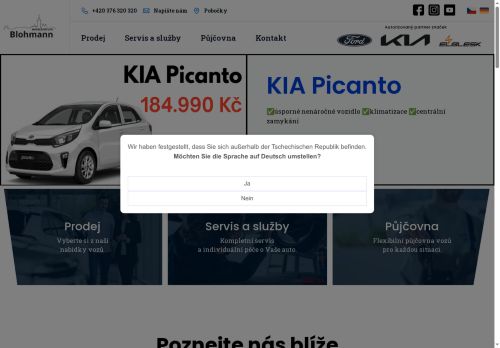 Webové stránky BLOHMANN spol. s r.o., Klatovy