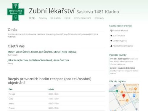 Zubní lékař - Ordinace Saskova - MDDr. Libor Štefek, MDDr. Jan Šenfeld