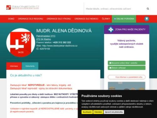 Praktický lékař pro děti a dorost - MUDr. Alena Dědinová