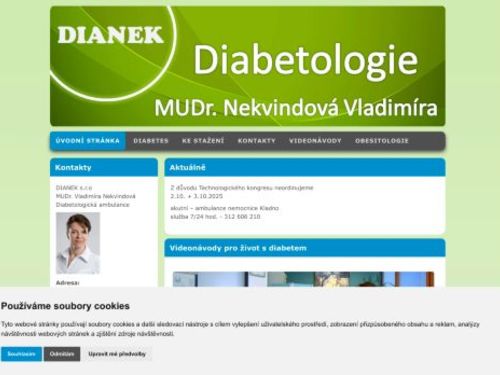Diabetologie DIANEK s.r.o. - MUDr. Vladimíra Nekvindová