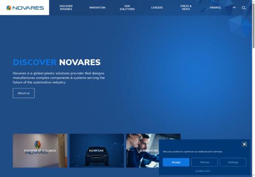 Webové stránky NOVARES CZ Janovice s.r.o., Janovice nad Úhlavou