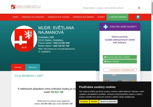 Zobrazit webové stránky Praktický lékař pro děti a dorost - MUDr. Světlana Najmanová