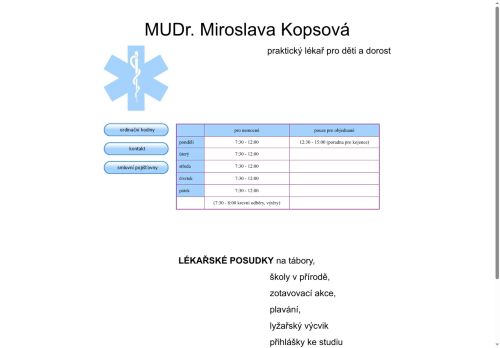 Zobrazit webové stránky Praktický lékař pro děti a dorost - MUDr. Miroslava Kopsová