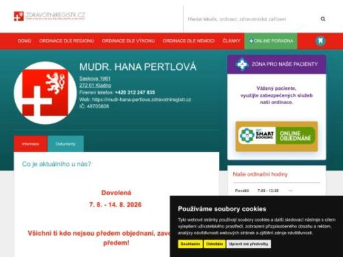 Kožní ordinace - MUDr. Hana Pertlová
