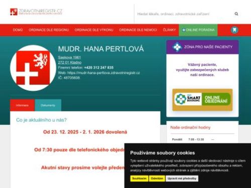 Kožní ordinace - MUDr. Hana Pertlová