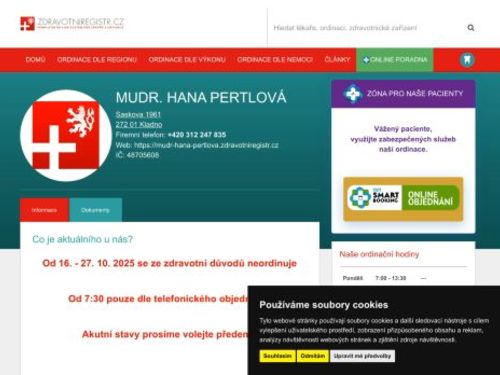 Kožní ordinace - MUDr. Hana Pertlová
