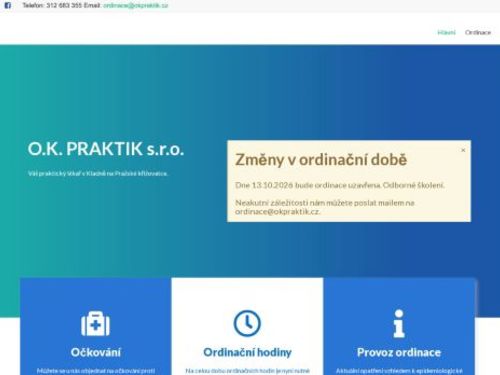 Praktický lékař pro dospělé - OK Praktik - MUDr. Oldřich Korec, MUDr. Miroslava Caithamlová, MUDr. Veronika Hrmová