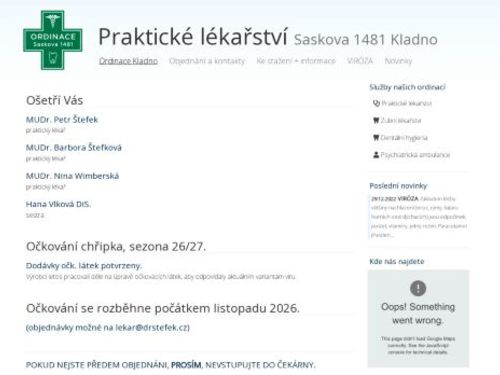 Praktický lékař pro dospělé - Ordinace Saskova - MUDr. Petr Štefek, MUDr. Nina Wimberská