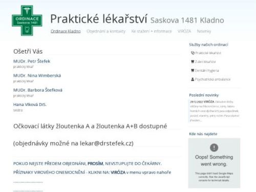 Praktický lékař pro dospělé - Ordinace Saskova - MUDr. Petr Štefek, MUDr. Nina Wimberská