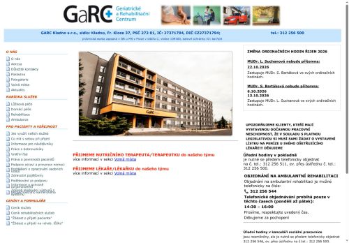 Zobrazit webové stránky Geriatrické a Rehabilitační centrum