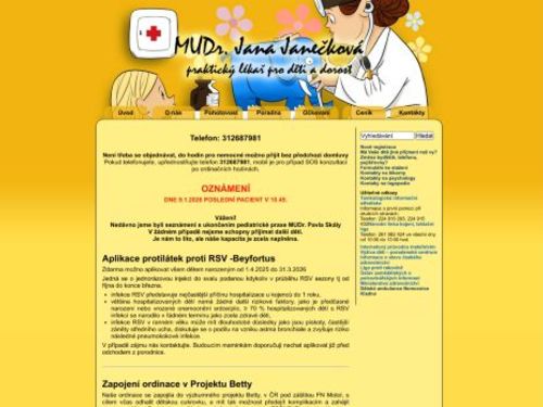 Praktický lékař pro děti a dorost - MUDr. Jana Janečková