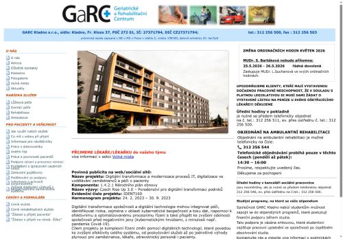 Zobrazit webové stránky Praktický lékař pro dospělé - Geriatrické a Rehabilitační centrum - MUDr. Lenka Suchanová