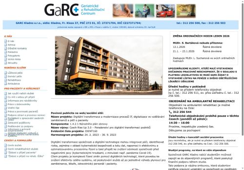 Zobrazit webové stránky Praktický lékař pro dospělé - Geriatrické a Rehabilitační centrum - MUDr. Lenka Suchanová