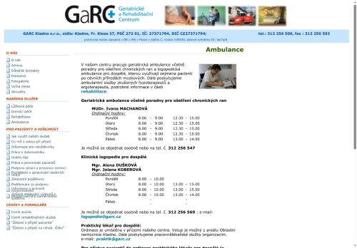 Zobrazit webové stránky Geriatrická ambulance - Geriatrické a Rehabilitační centrum - MUDr. Ivana Machanová
