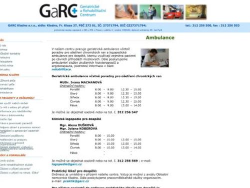 Geriatrická ambulance - Geriatrické a Rehabilitační centrum - MUDr. Ivana Machanová