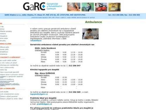 Geriatrická ambulance - Geriatrické a Rehabilitační centrum - MUDr. Ivana Machanová