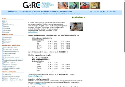 Zobrazit webové stránky Geriatrická ambulance - Geriatrické a Rehabilitační centrum - MUDr. Ivana Machanová