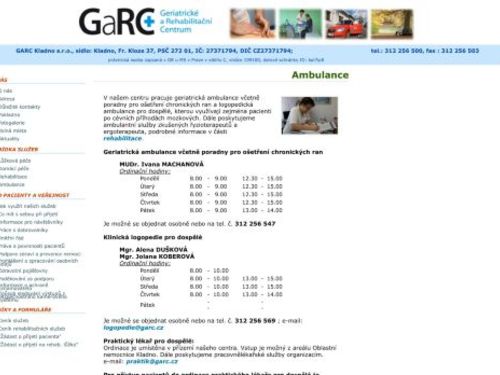 Geriatrická ambulance - Geriatrické a Rehabilitační centrum - MUDr. Ivana Machanová