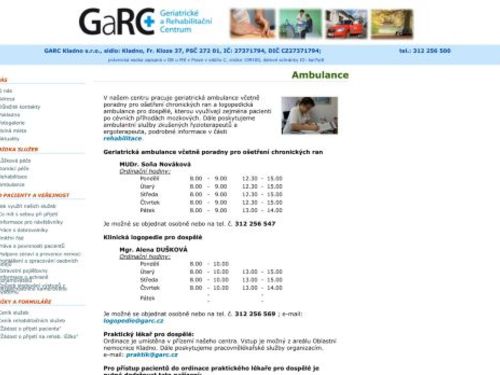 Geriatrická ambulance - Geriatrické a Rehabilitační centrum - MUDr. Ivana Machanová