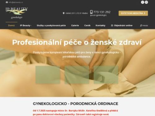 Gynekologicko porodnická ordinace - IP gynekologie